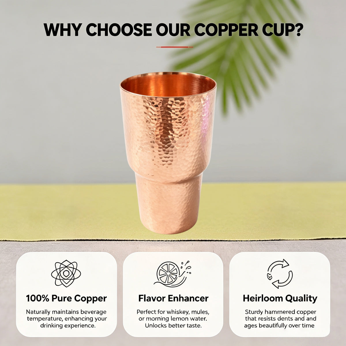 19.2 Ounce 100% Pure Copper Cups